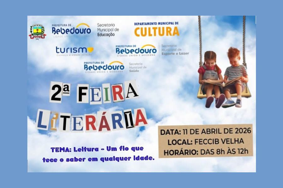 2ª Feira Literária de Bebedouro acontece no dia 11 de abril